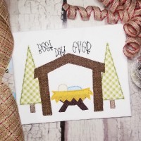 Nativity Scene Machine Applique Design